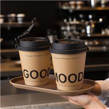 牛皮纸咖啡杯定做